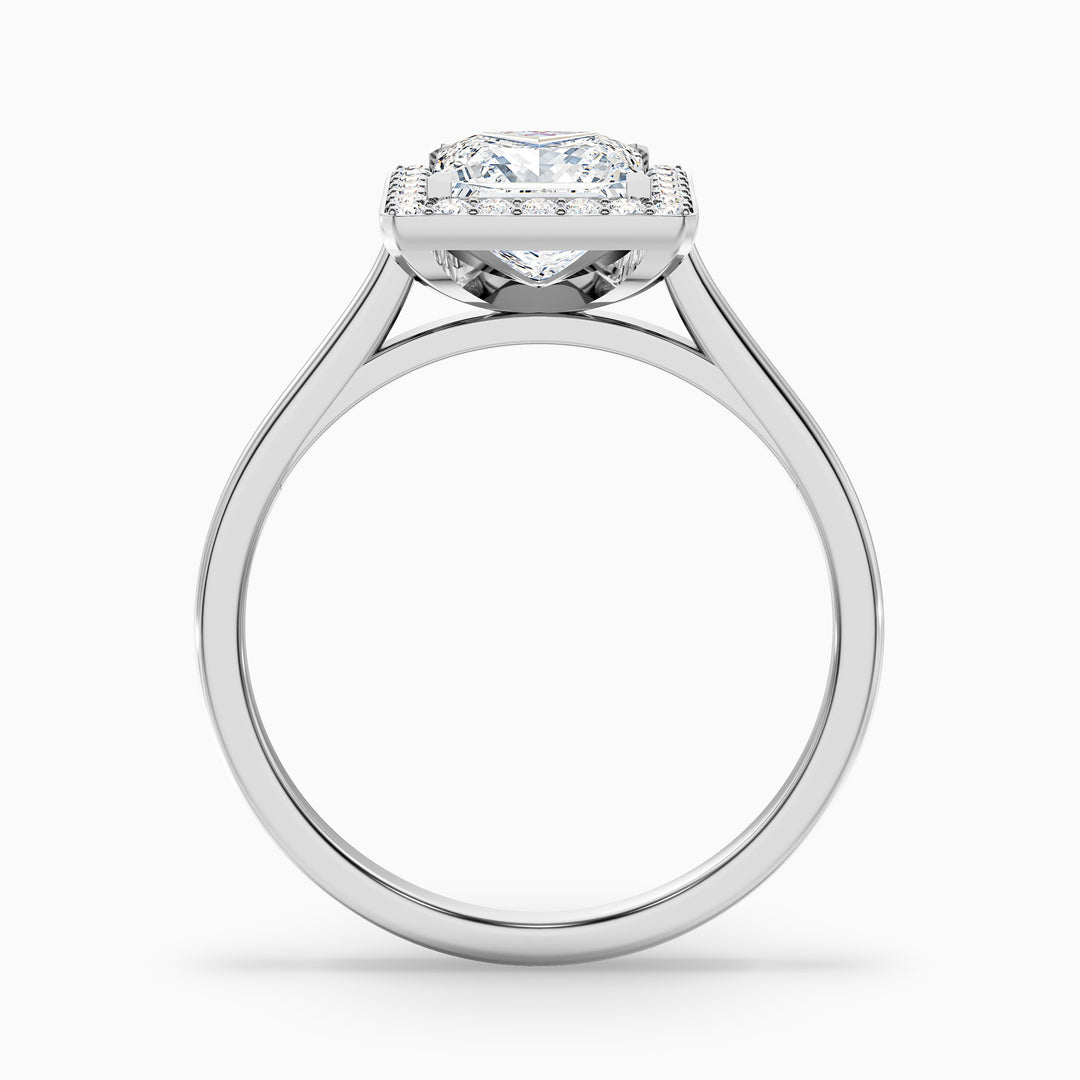 Leela Princess Cut Halo Pave Lab Grown Engagement Ring