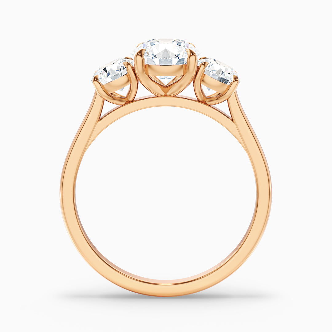 Ayana Round Three Stone Lab Grown Engagement Ring