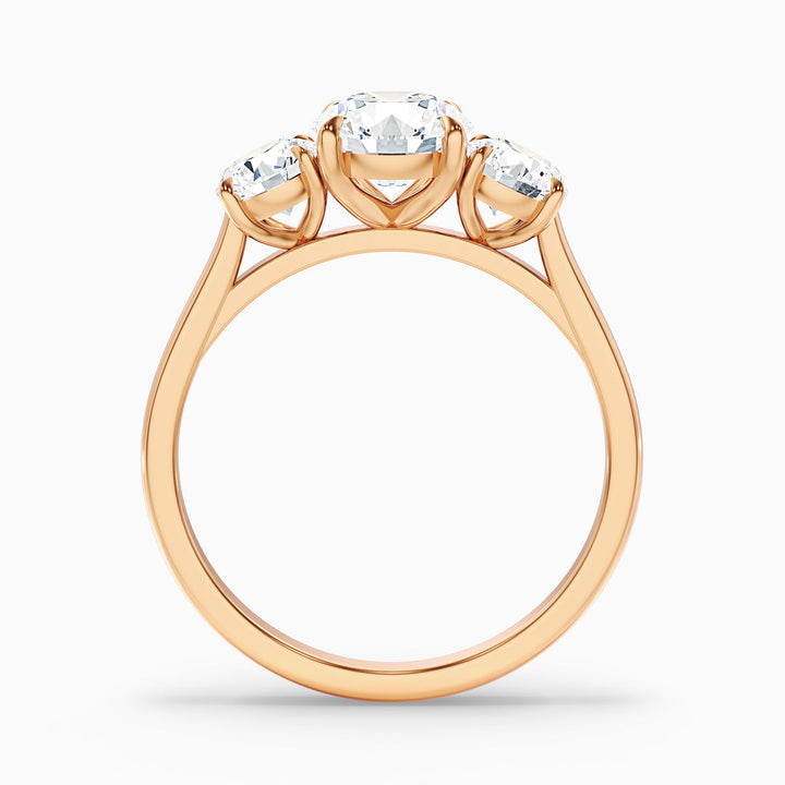 Ayana Round Three Stone Lab Grown Engagement Ring