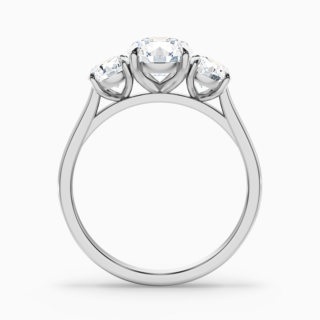 Ayana Round Three Stone Lab Grown Engagement Ring
