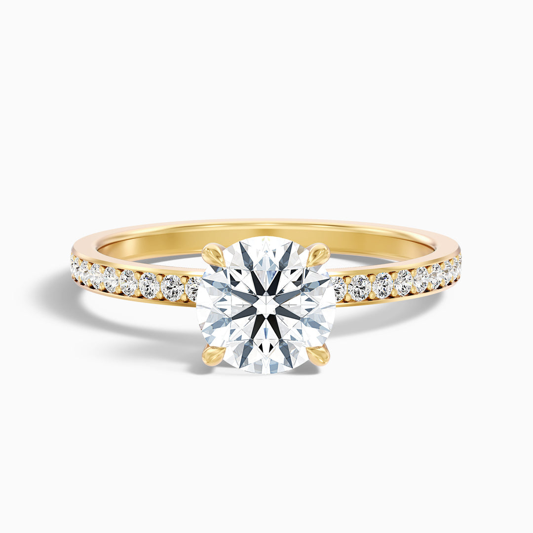 Sydney Round Hidden Halo Pave Lab Grown Engagement Ring