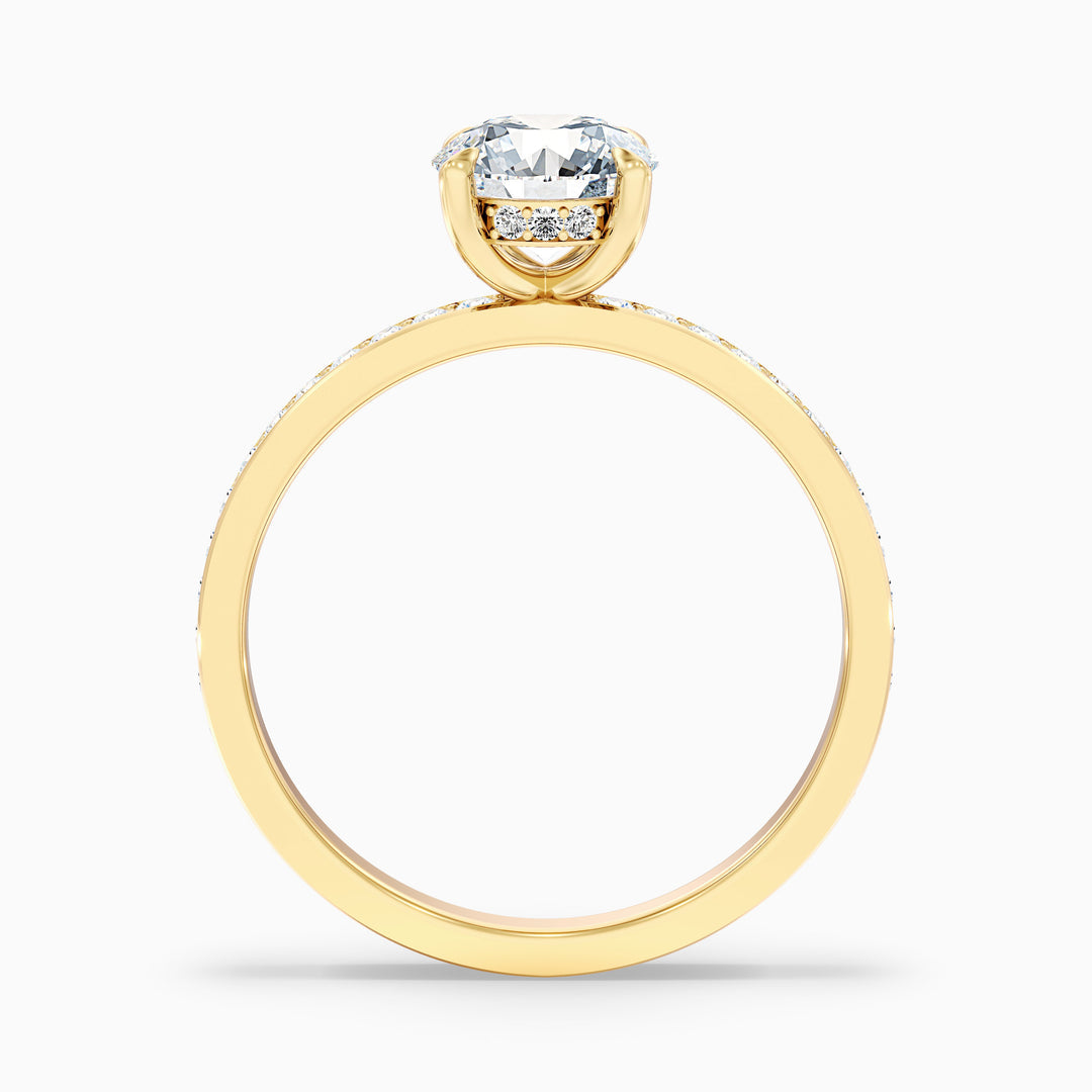Sydney Round Hidden Halo Pave Lab Grown Engagement Ring