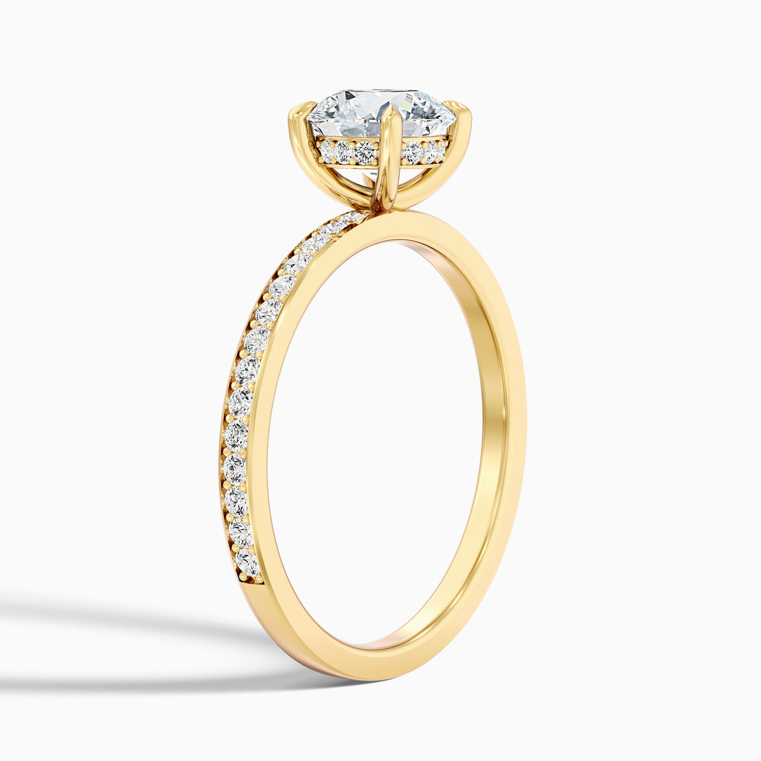 Sydney Round Hidden Halo Pave Lab Grown Engagement Ring