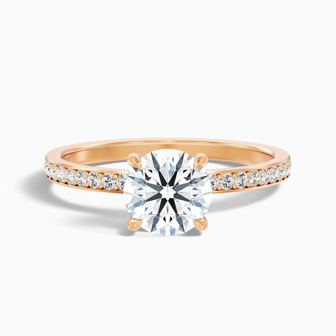 Sydney Round Hidden Halo Pave Lab Grown Engagement Ring