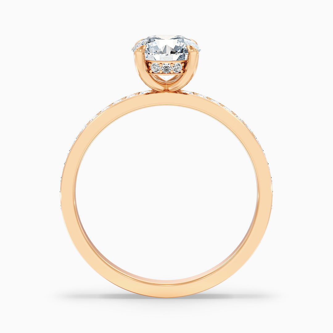 Sydney Round Hidden Halo Pave Lab Grown Engagement Ring