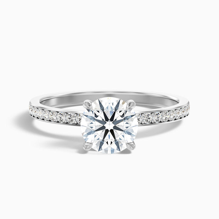 Sydney Round Hidden Halo Pave Lab Grown Engagement Ring