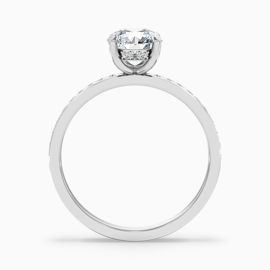 Sydney Round Hidden Halo Pave Lab Grown Engagement Ring