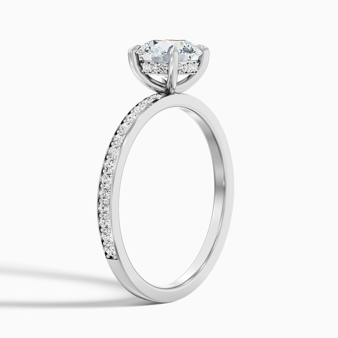 Sydney Round Hidden Halo Pave Lab Grown Engagement Ring