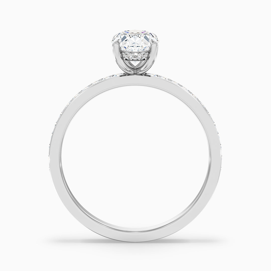 Aelios Oval Hidden Halo Pave Lab Grown Engagement Ring