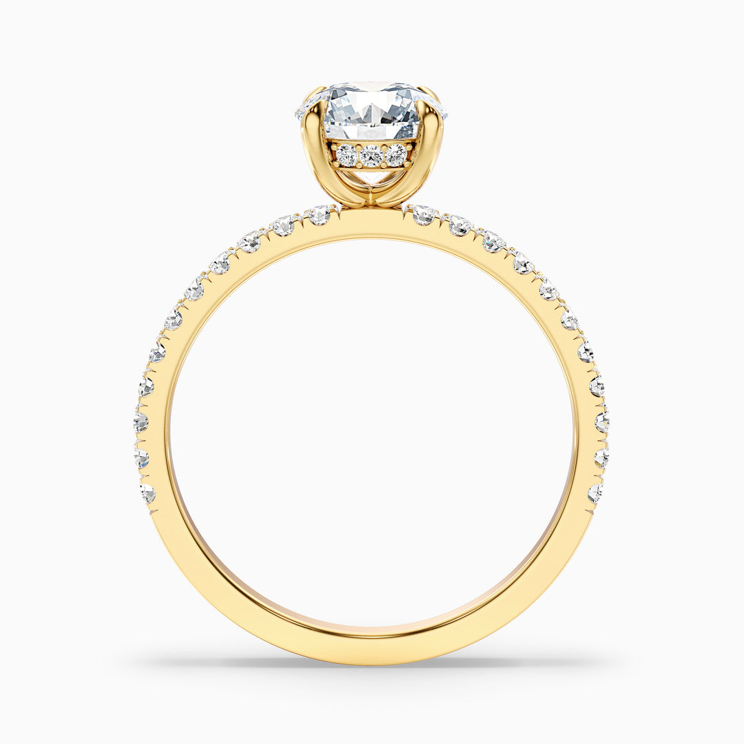 Feis Round Hidden Halo Pave Lab Grown Engagement Ring