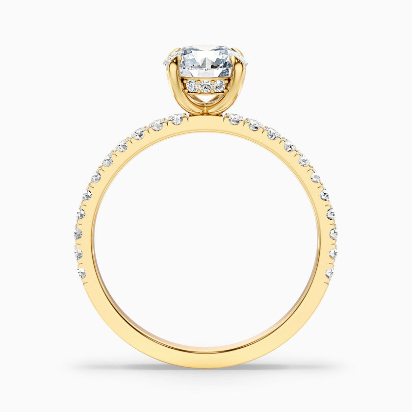Feis Round Hidden Halo Pave Lab Grown Engagement Ring