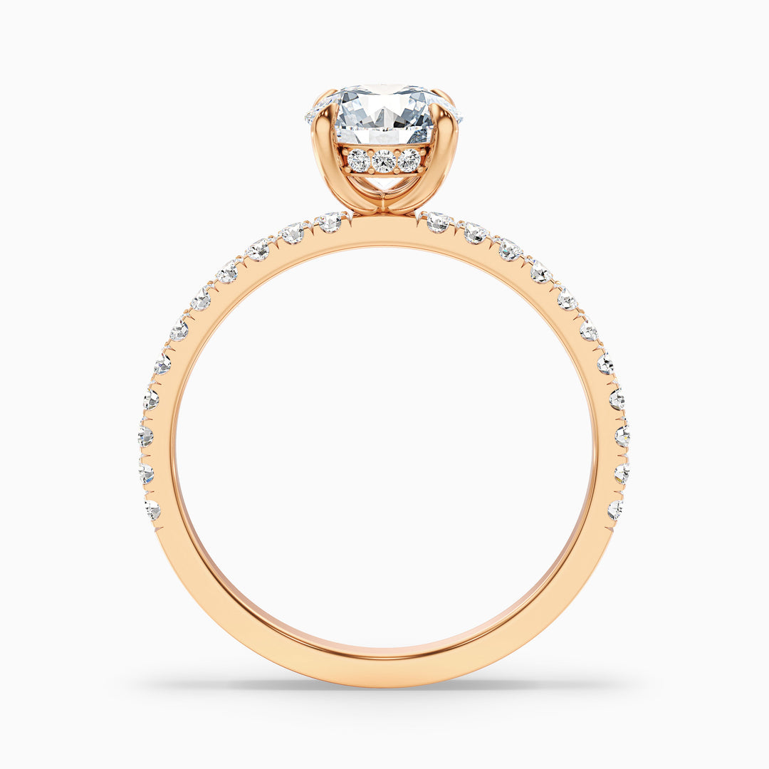 Feis Round Hidden Halo Pave Lab Grown Engagement Ring