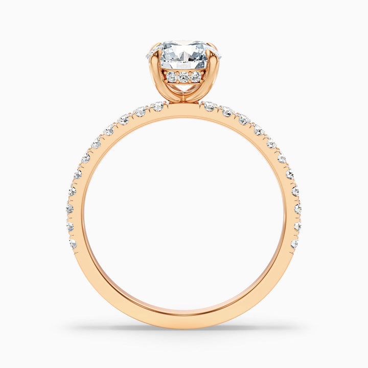 Feis Round Hidden Halo Pave Lab Grown Engagement Ring