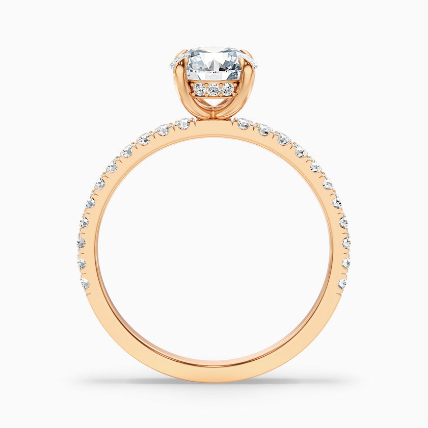 Feis Round Hidden Halo Pave Lab Grown Engagement Ring