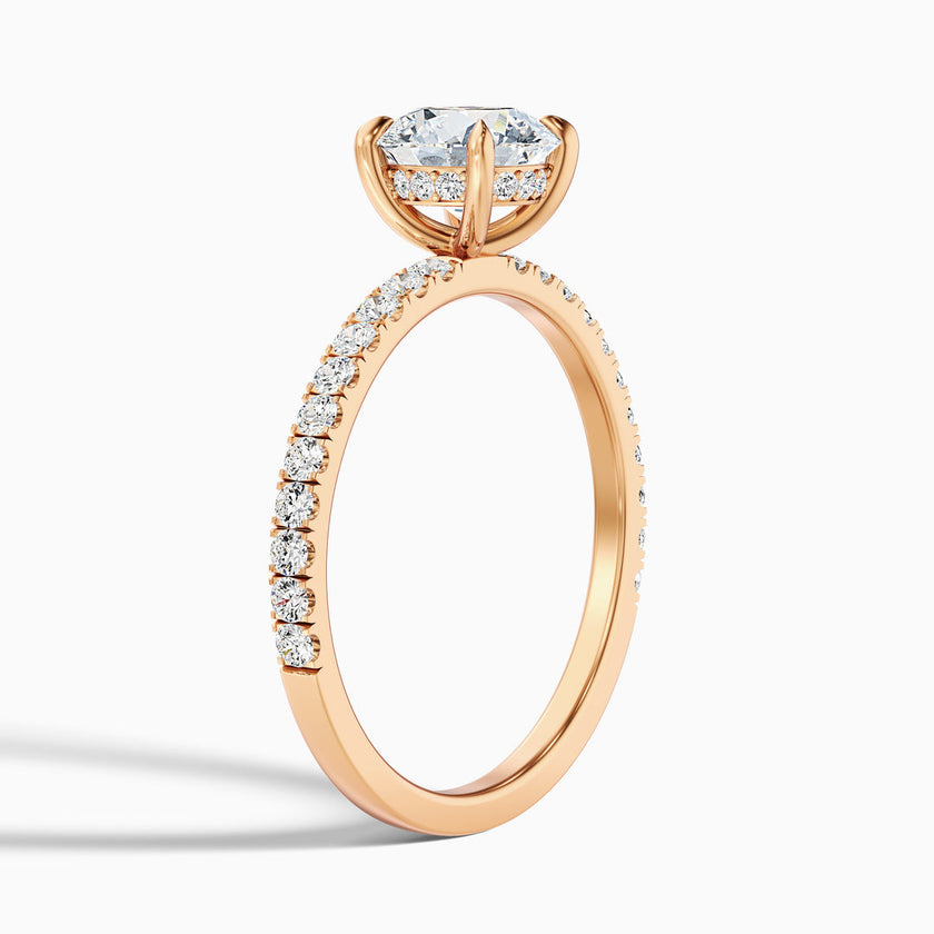 Feis Round Hidden Halo Pave Lab Grown Engagement Ring