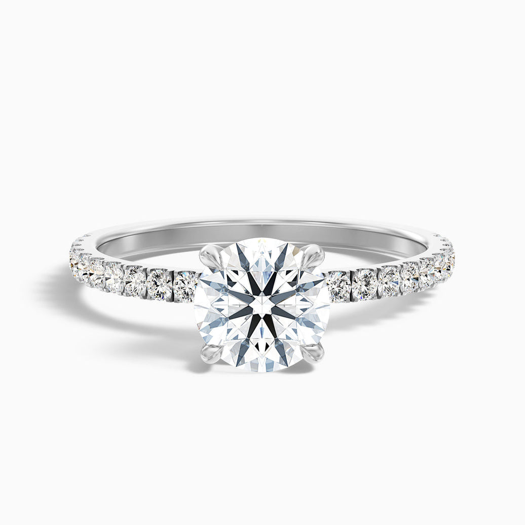 Feis Round Hidden Halo Pave Lab Grown Engagement Ring