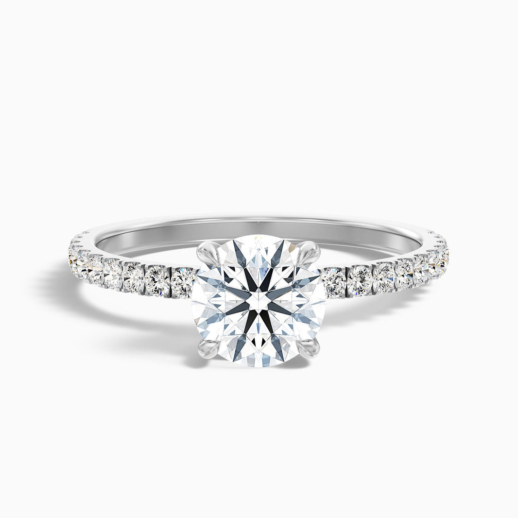 Feis Round Hidden Halo Pave Lab Grown Engagement Ring
