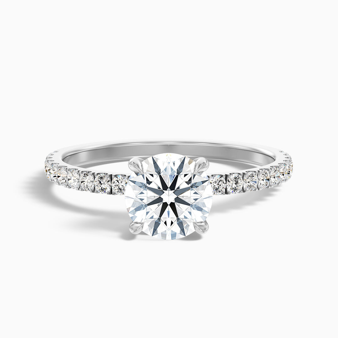 Feis Round Hidden Halo Pave Lab Grown Engagement Ring