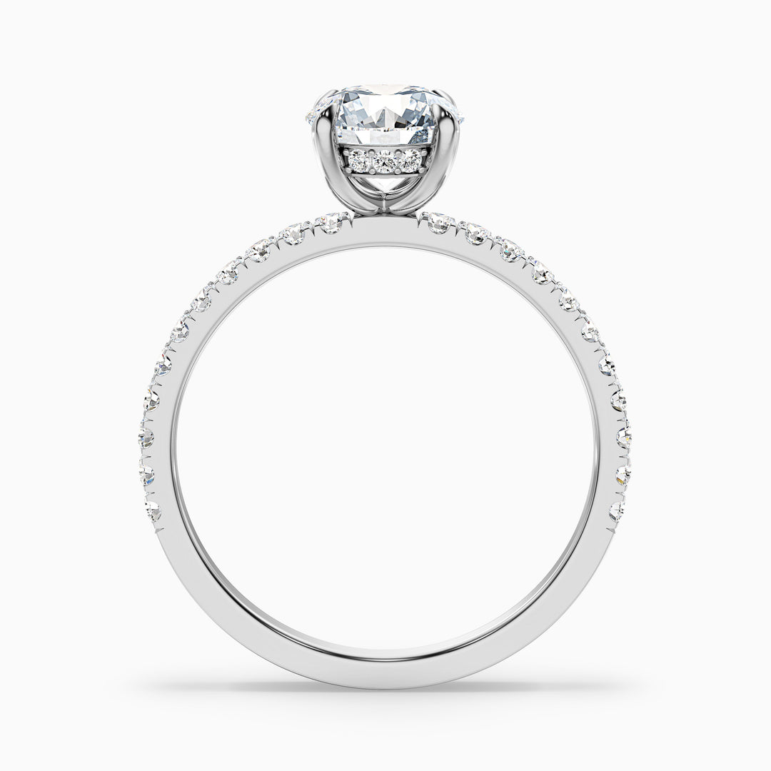 Feis Round Hidden Halo Pave Lab Grown Engagement Ring