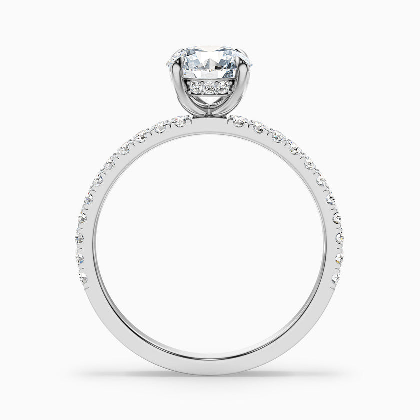 Feis Round Hidden Halo Pave Lab Grown Engagement Ring