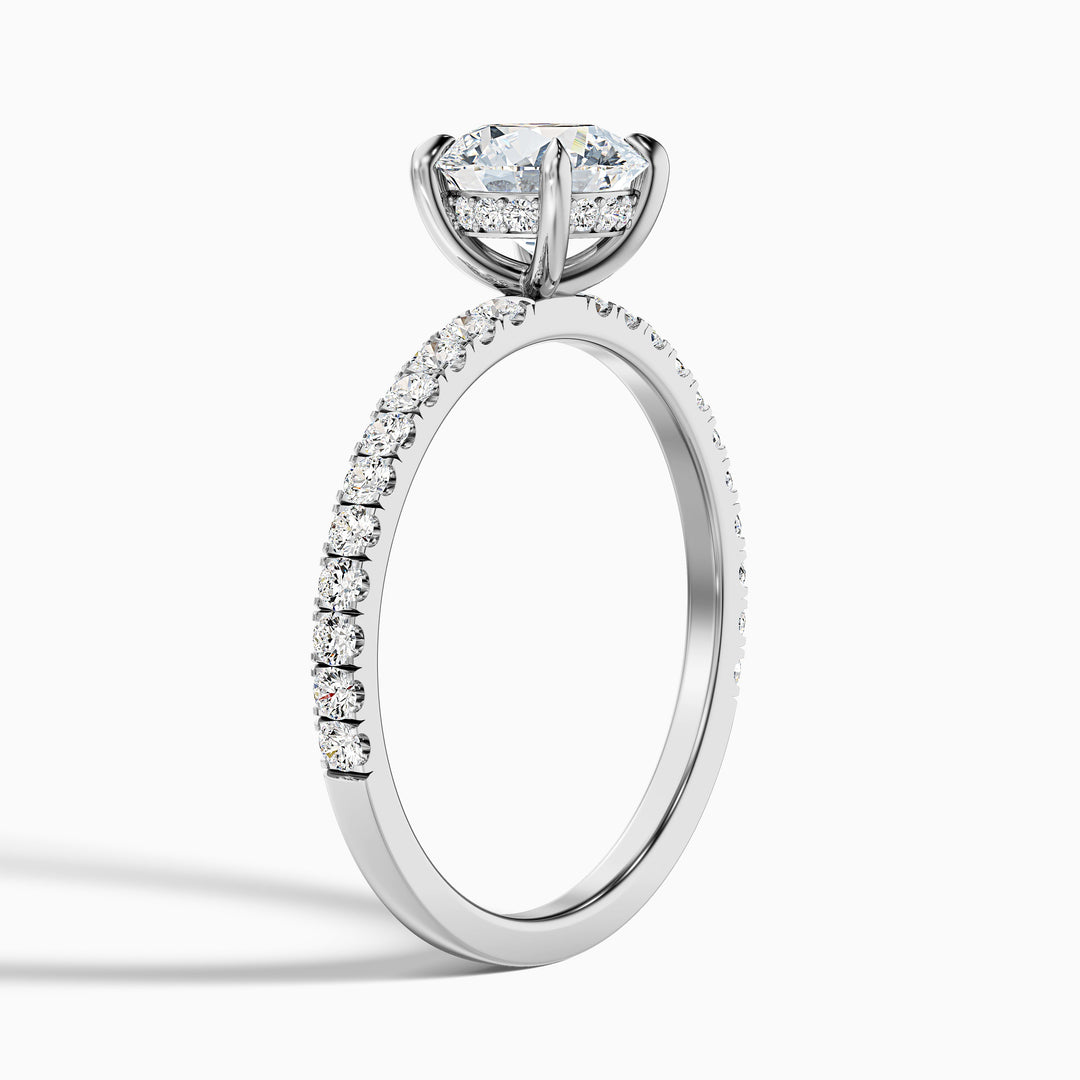 Feis Round Hidden Halo Pave Lab Grown Engagement Ring