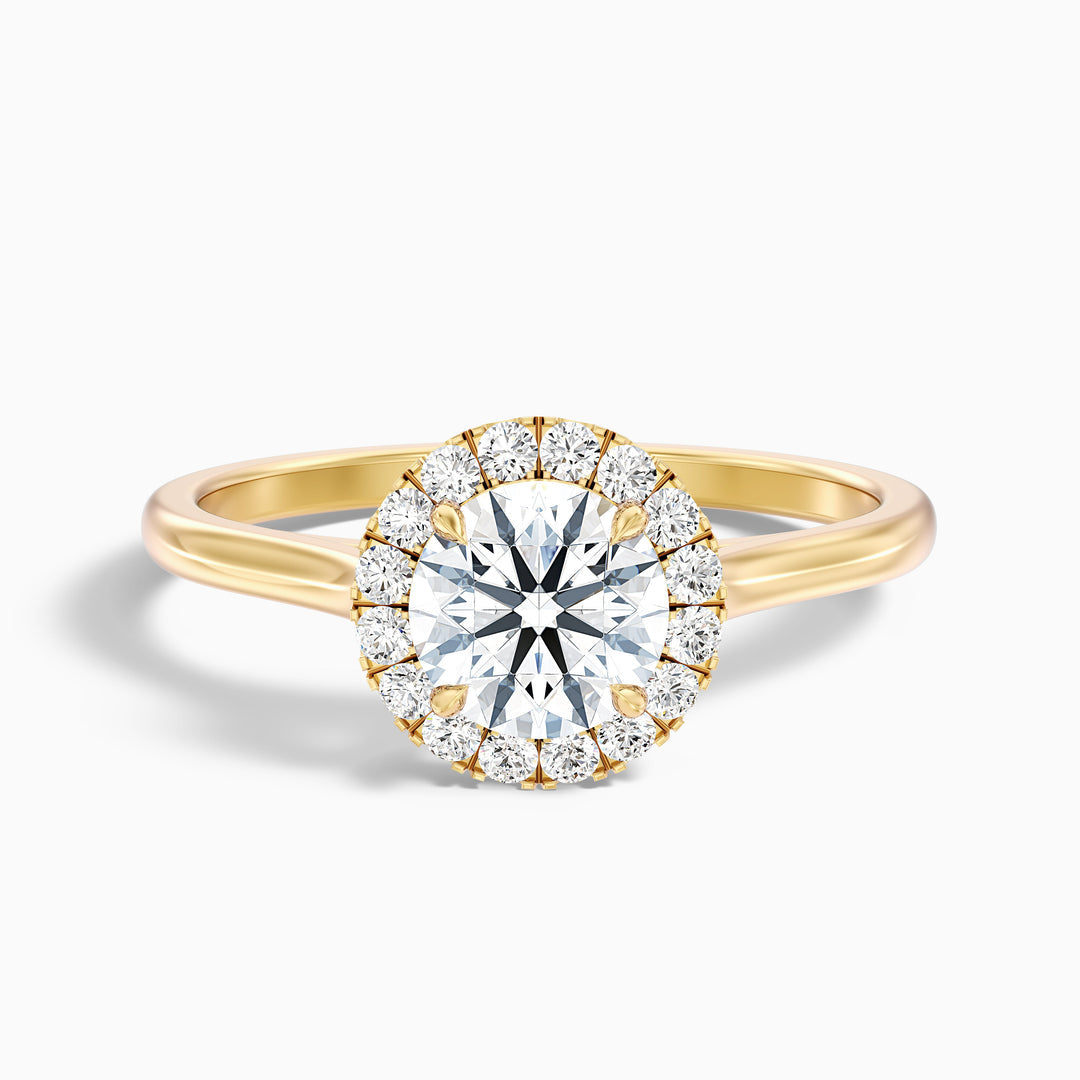 Veda Round Halo Lab Grown Engagement Ring