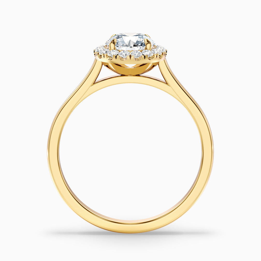 Veda Round Halo Lab Grown Engagement Ring