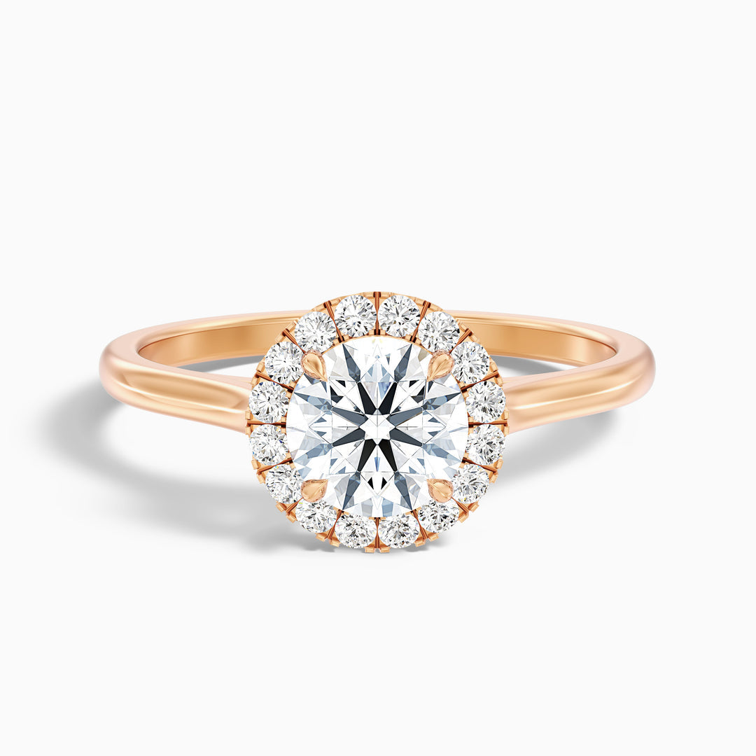 Veda Round Halo Lab Grown Engagement Ring