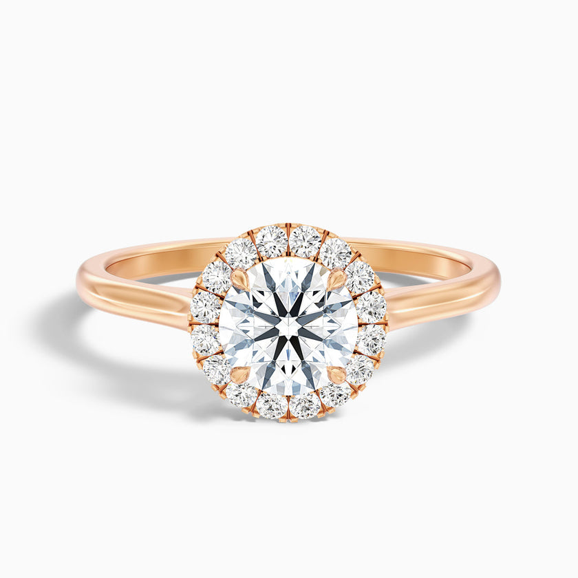 Veda Round Halo Lab Grown Engagement Ring