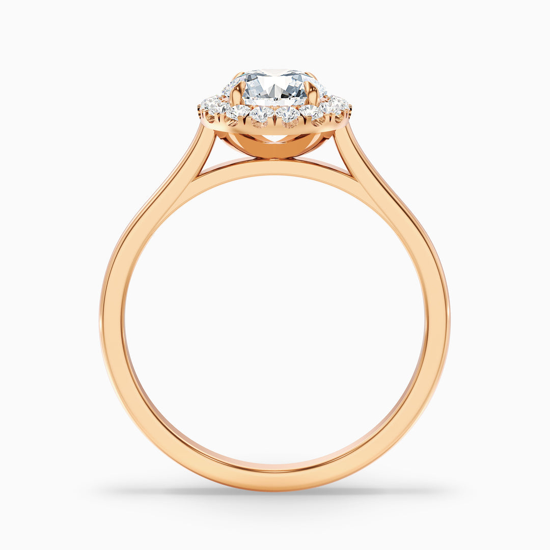 Veda Round Halo Lab Grown Engagement Ring