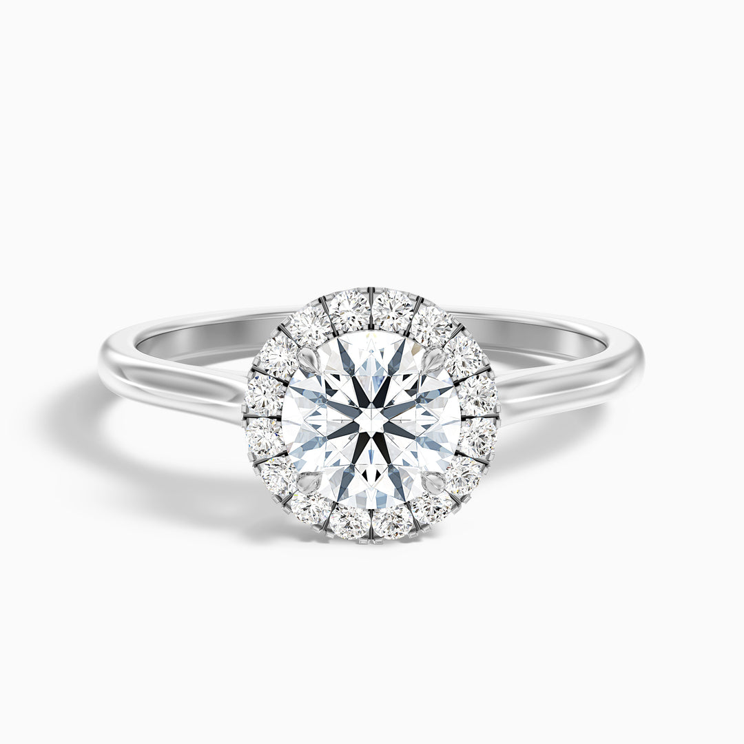 Veda Round Halo Lab Grown Engagement Ring