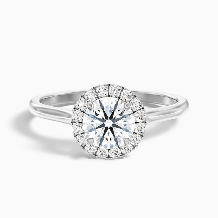 Veda Round Halo Lab Grown Engagement Ring