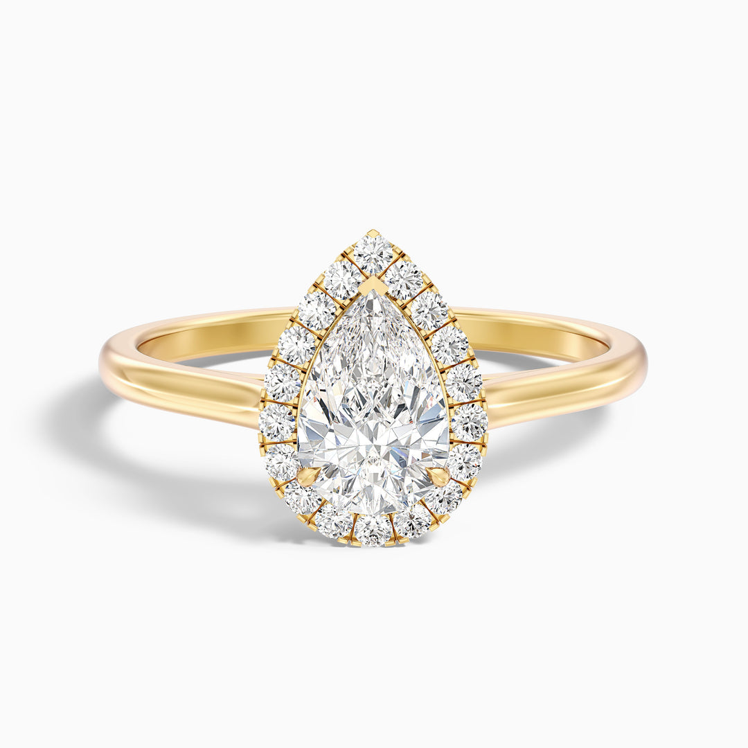 Hana Pear Halo Lab Grown Engagement Ring