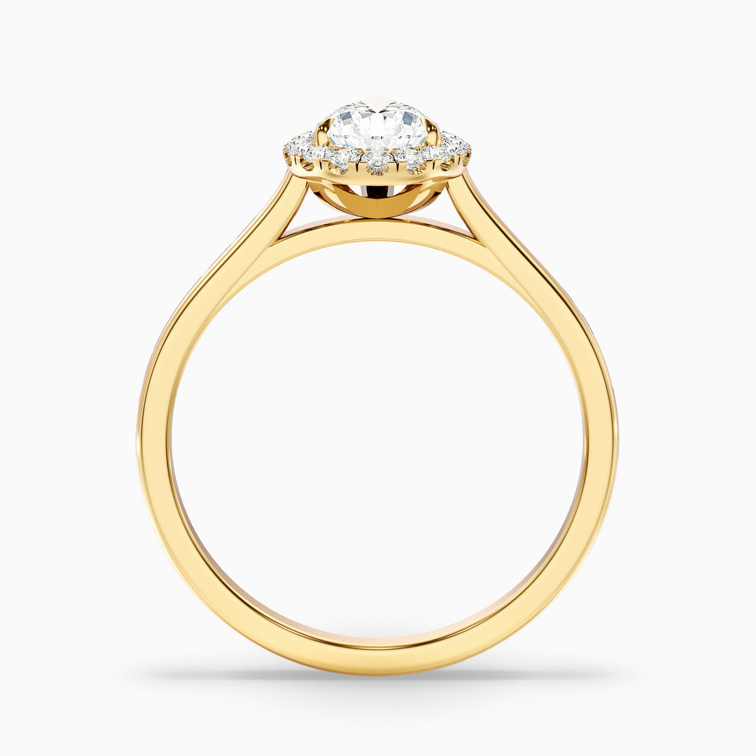 Hana Pear Halo Lab Grown Engagement Ring