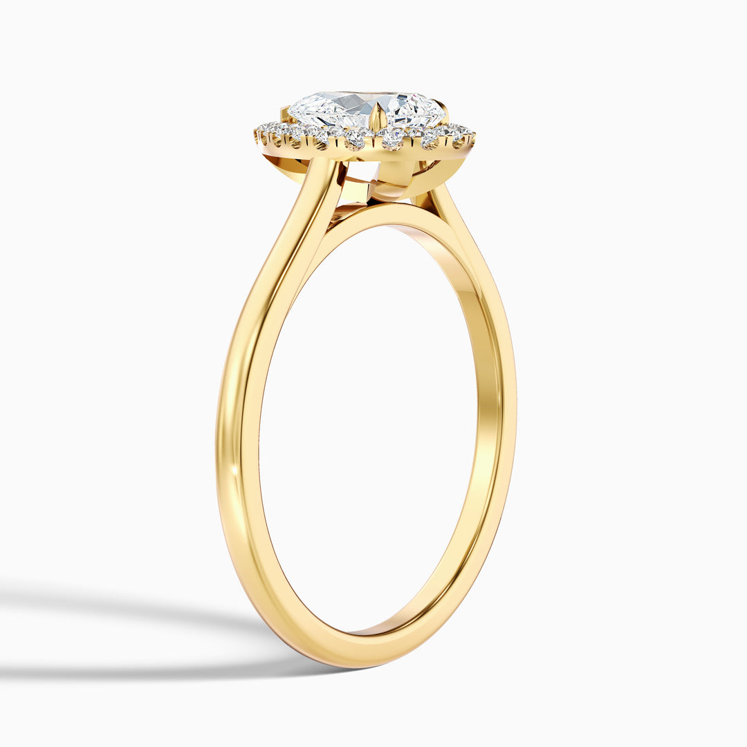 Hana Pear Halo Lab Grown Engagement Ring