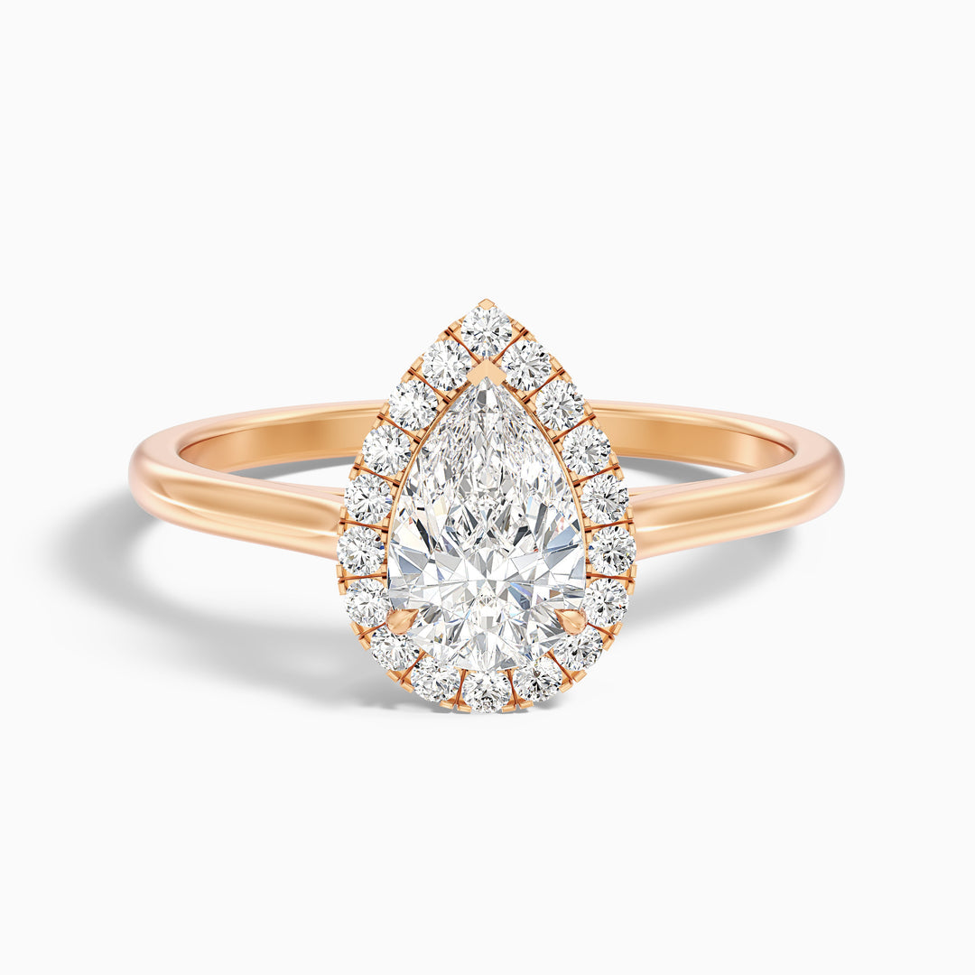 Hana Pear Halo Lab Grown Engagement Ring