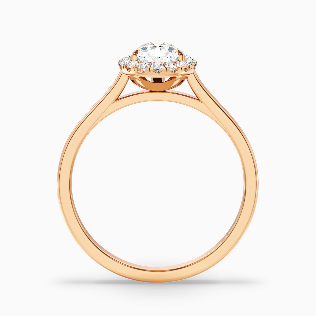 Hana Pear Halo Lab Grown Engagement Ring