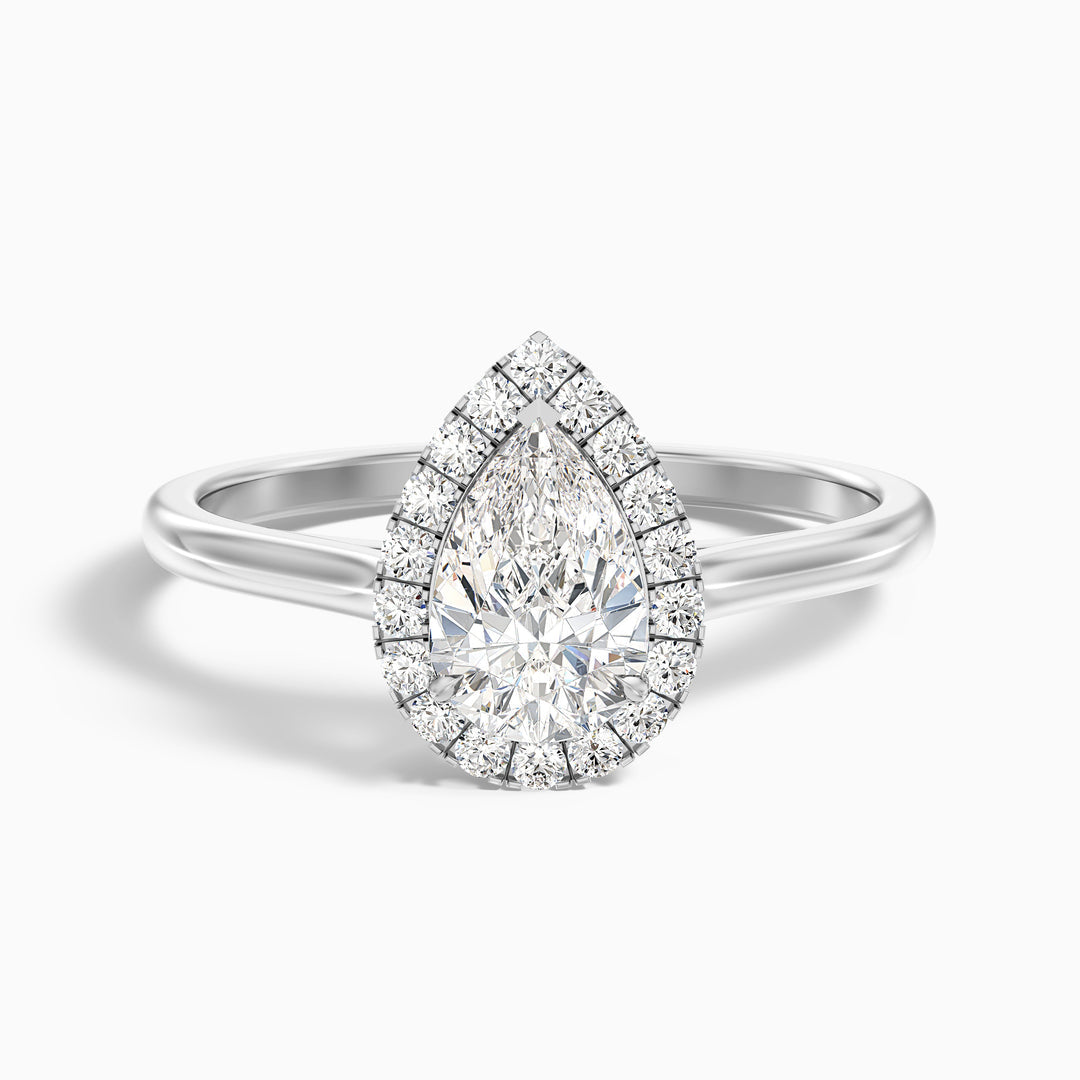 Hana Pear Halo Lab Grown Engagement Ring