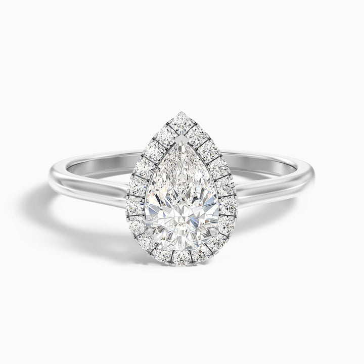 Hana Pear Halo Lab Grown Engagement Ring