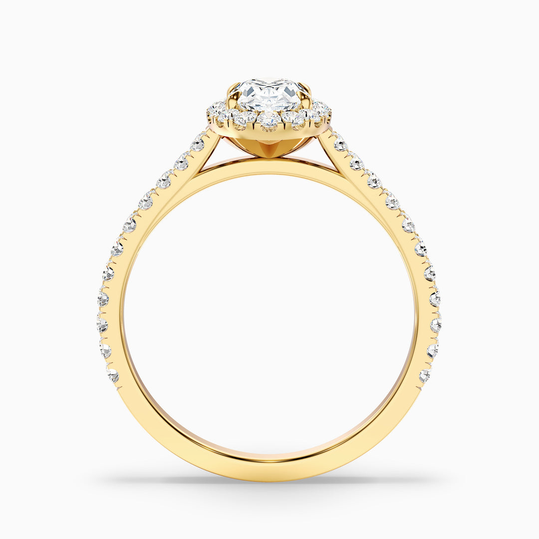 Holly Oval Halo Pave Lab Grown Engagement Ring