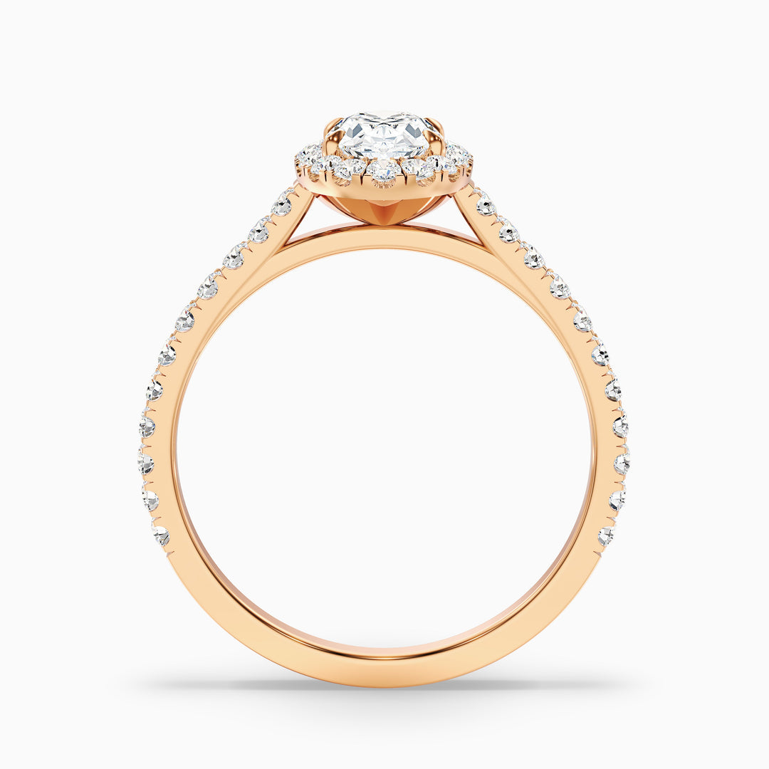 Holly Oval Halo Pave Lab Grown Engagement Ring