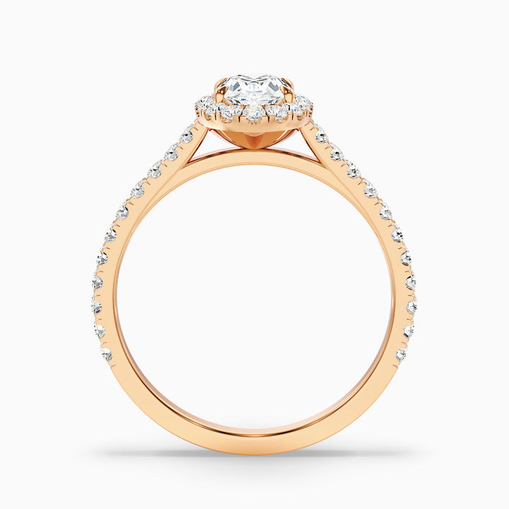 Holly Oval Halo Pave Lab Grown Engagement Ring