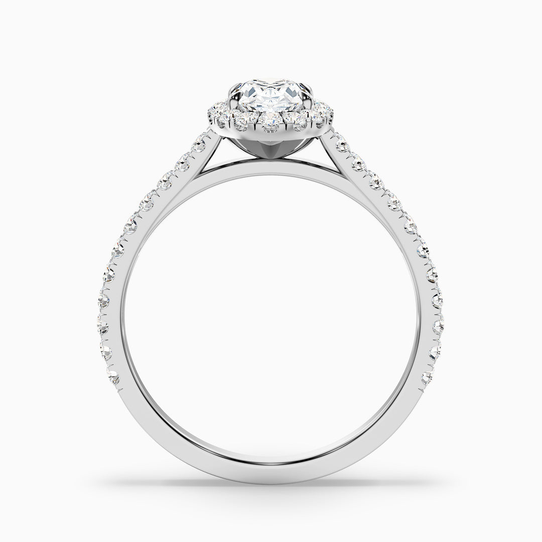 Holly Oval Halo Pave Lab Grown Engagement Ring