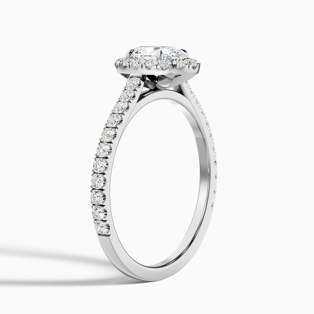 Holly Oval Halo Pave Lab Grown Engagement Ring