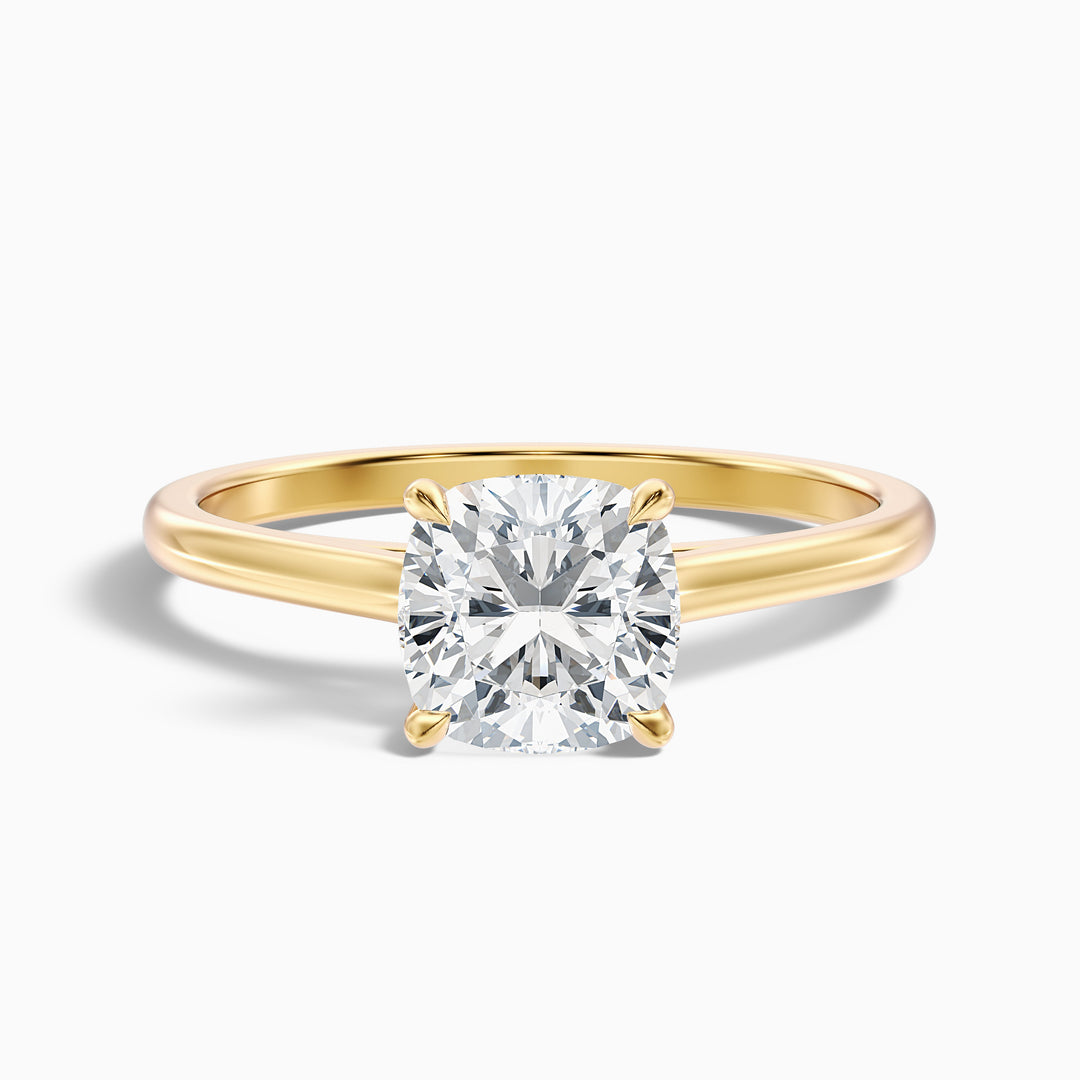 Vera Cushion Cut Solitaire Lab Grown Engagement Ring