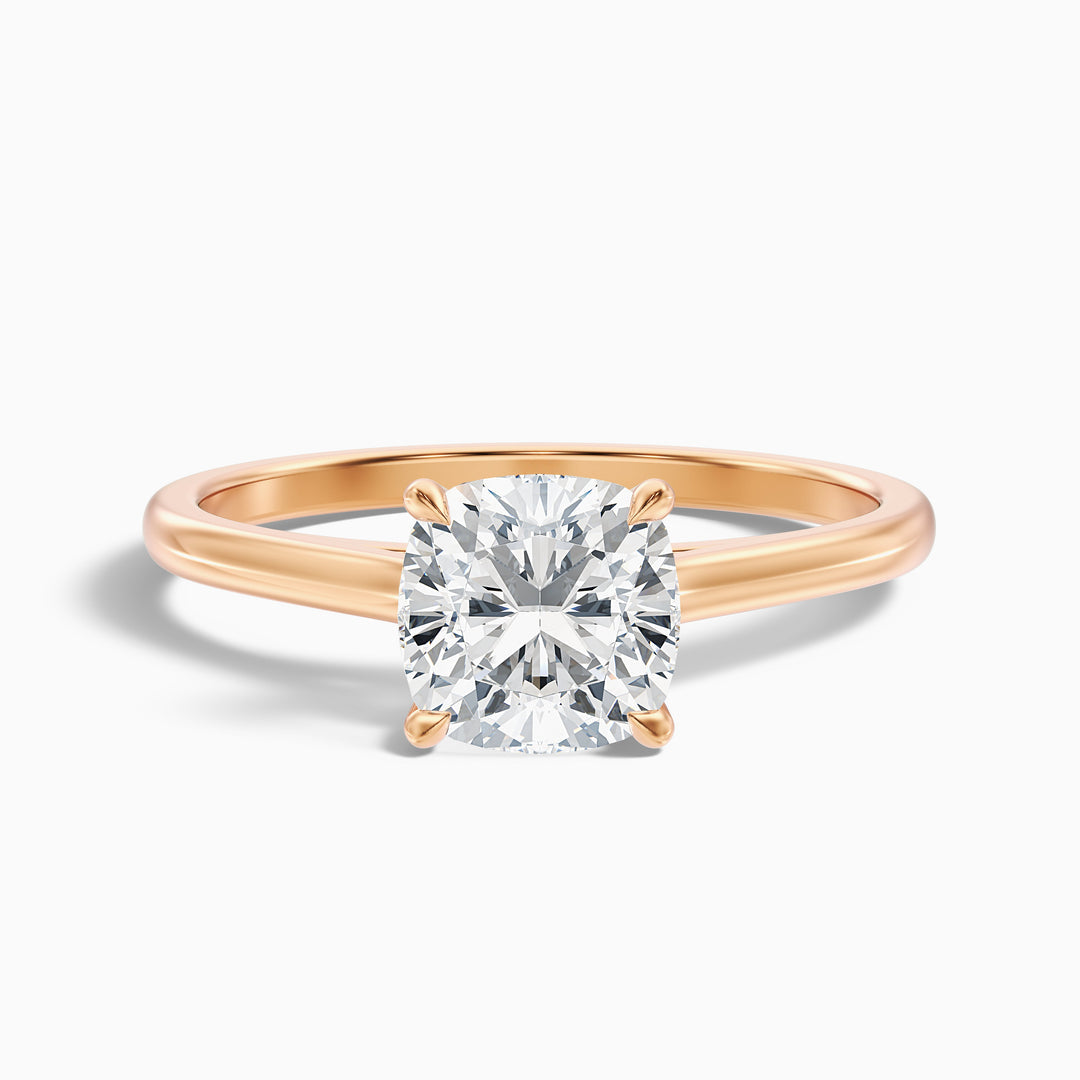 Vera Cushion Cut Solitaire Lab Grown Engagement Ring