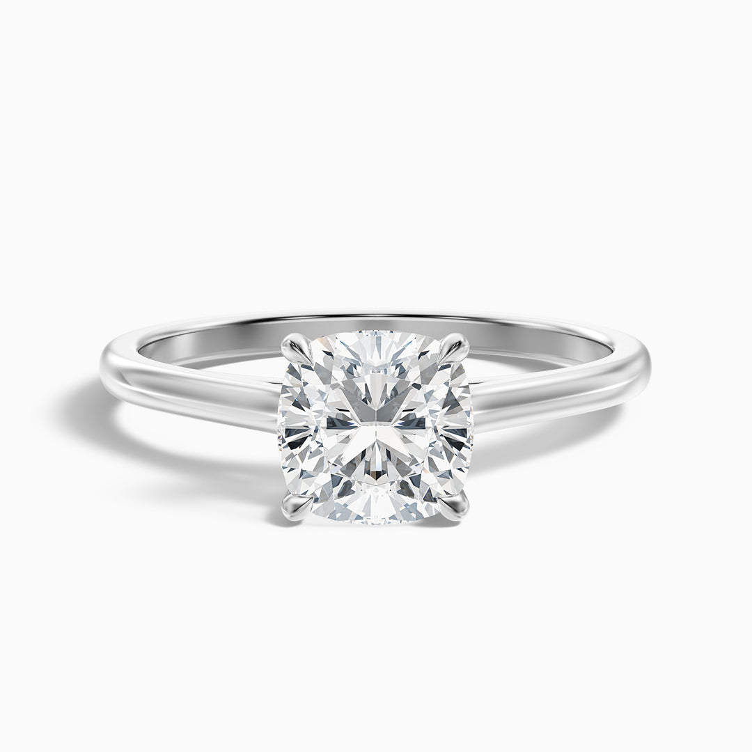 Vera Cushion Cut Solitaire Lab Grown Engagement Ring
