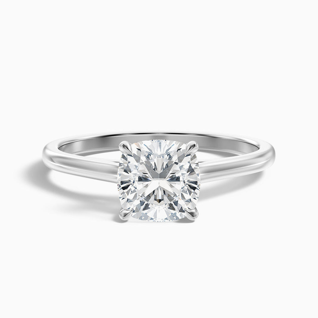 Vera Cushion Cut Solitaire Lab Grown Engagement Ring