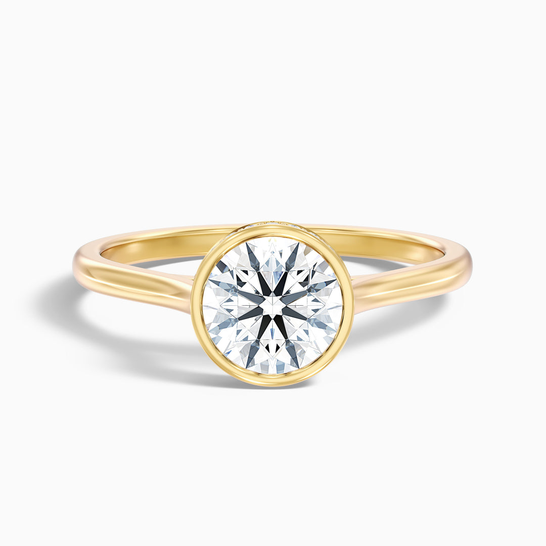 Vri Round Lab Grown Engagement Ring Hidden Halo