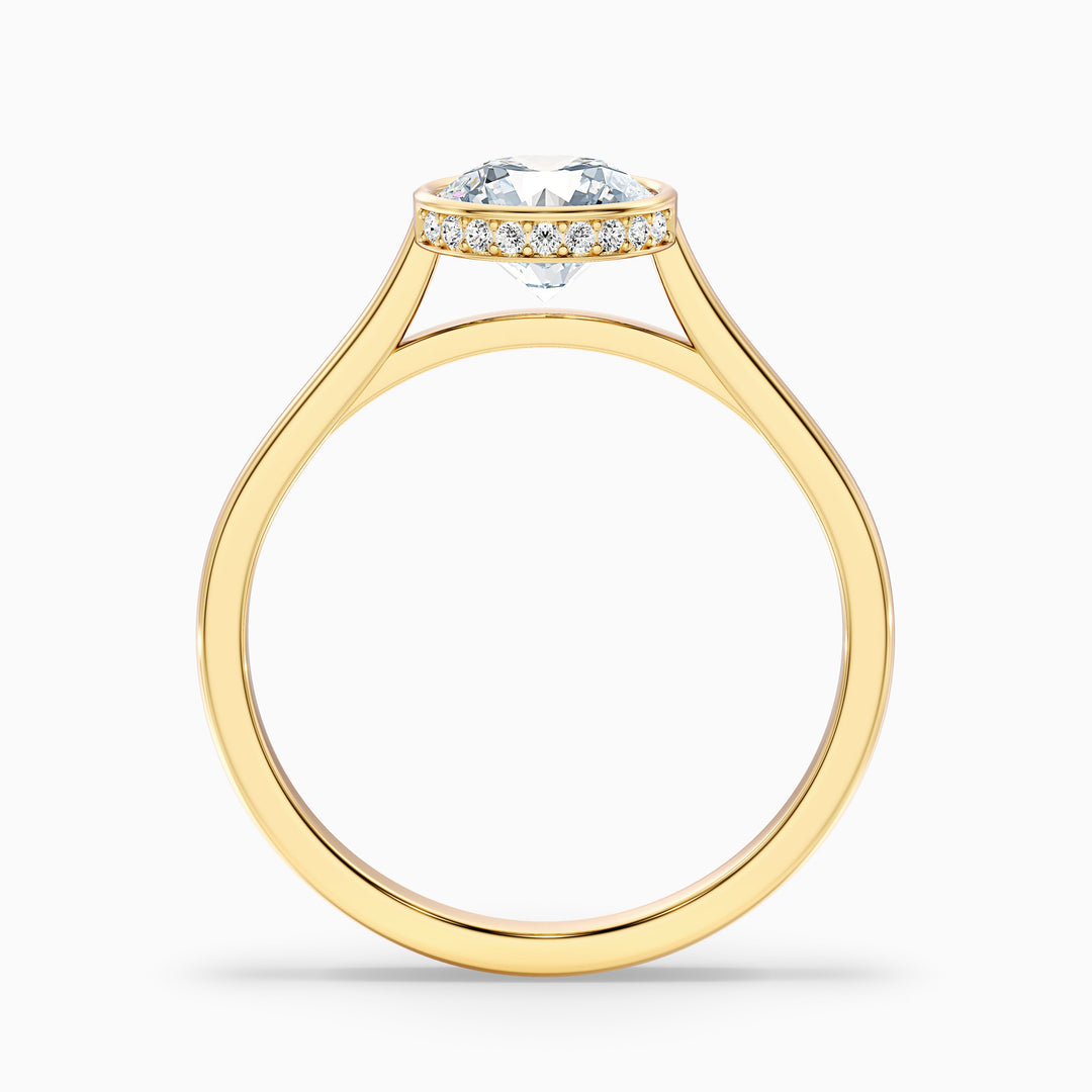 Vri Round Lab Grown Engagement Ring Hidden Halo